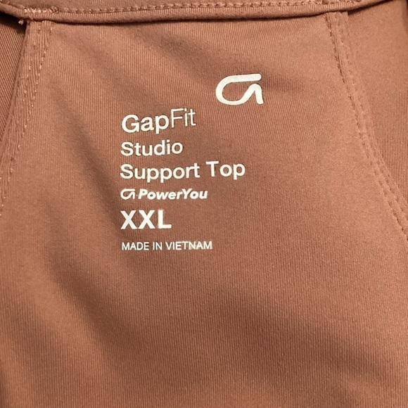 GapFit Studio Support Top Size XXL Mauvey Brown - Picture 6 of 7